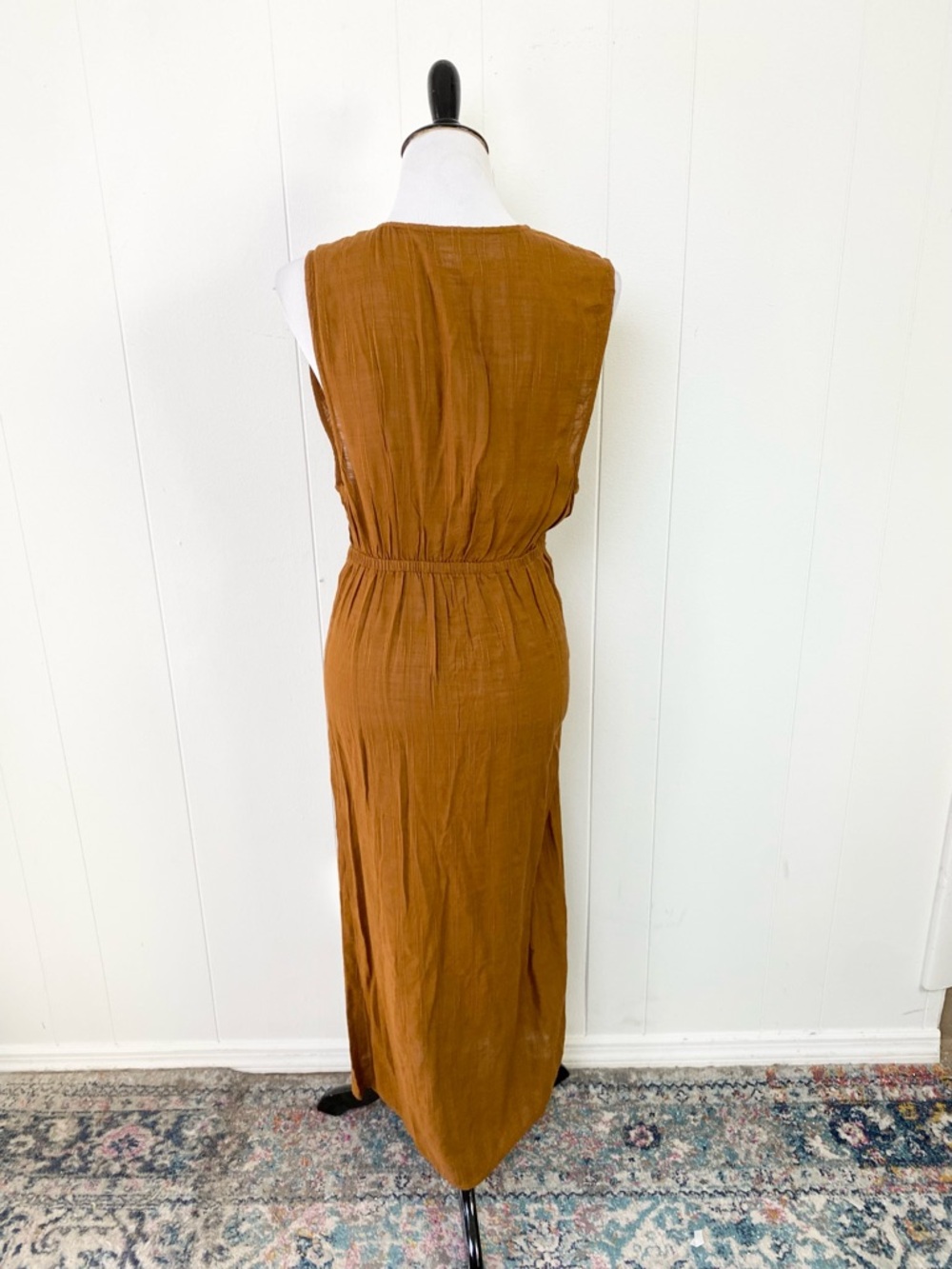 L*Space Womens Amber Brown Down The Line Cover-Up Dress L34429 Sz Small - Picture 3 of 14